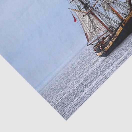 Nautical Vissen Boat Blue Skies Tissuepapier (Detail)