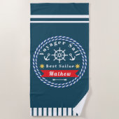 Nautical Voyager Best Sailor Strandlaken (Voorkant)