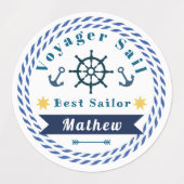 Nautical Voyager Best Sailor White Labels (Design 2)