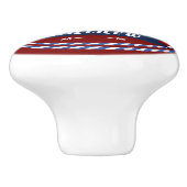 Nautical Voyager Beste Zeeman Rood Keramische Knop (Zijkant)