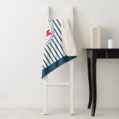 Nautical Voyager Beste Zeeman Witte Fleece Deken (In situ)
