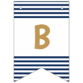 Nautical Vrijgezellenfeest Banner Navy & Gold (Tweede vlag)