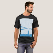 Nautical Vuurtoren poster T-shirt (Voorkant volledig)