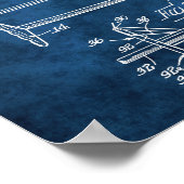 Nautical Wall Decor Sailboat Blueprint #3 Poster (Hoek)