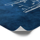 Nautical Wall Decor Sailboat Blueprint #6 Poster (Hoek)