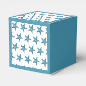 Nautical Watercolor Blue Starfish Bedankdoosjes (Achterkant)
