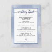 #Nautical Waterverf anker evenement bruiloft detai Informatiekaartje (Voorkant)