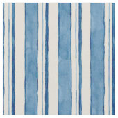 Nautical Waterverf Hand Painted Striped Pattern Stof (Close Up)