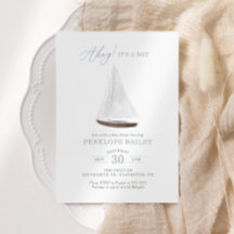 Nautical Waterverf Sailboat Baby shower