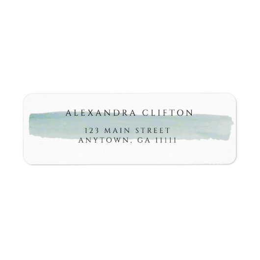 Nautical Waterverf Streak Return Address Labels (Voorkant)