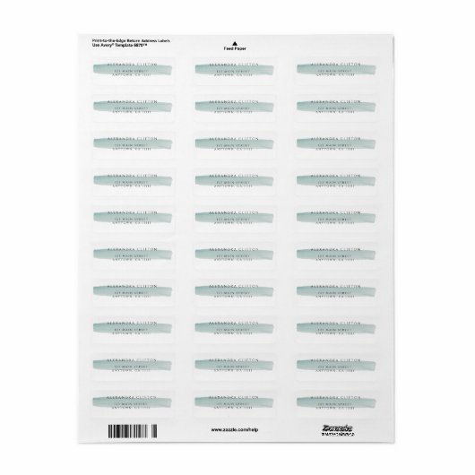 Nautical Waterverf Streak Return Address Labels (Full Sheet)