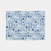 Nautical Waterverf Throw Fleece Deken (Voorkant (Horizontaal))
