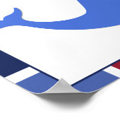 Nautical Wave Nursery Walvis Poster (Hoek)