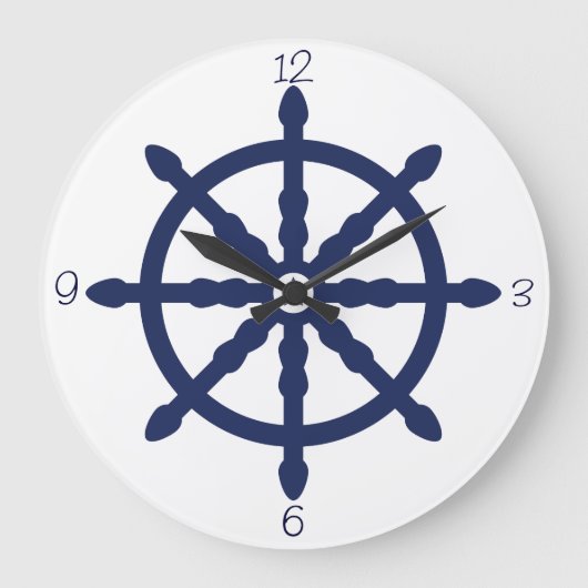 Nautical Wave Nursery Wheel Grote Klok (Voorkant)