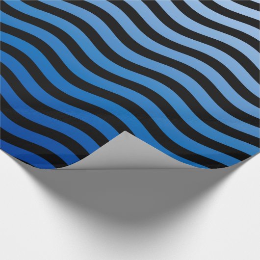 Nautical Waves Blue Hue Cadeaupapier (Hoek)