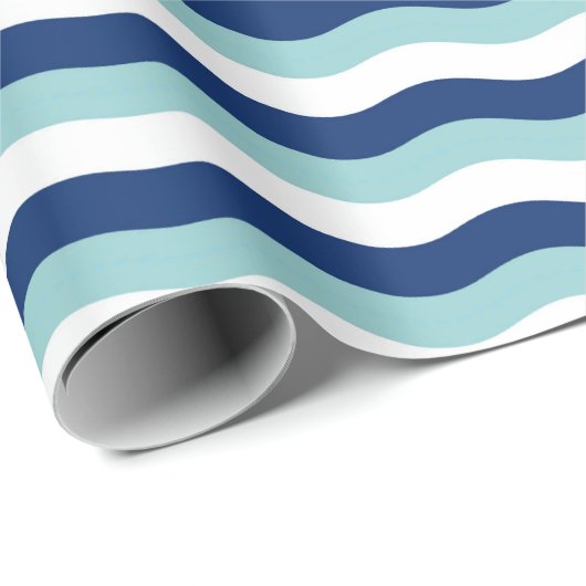 Nautical Waves Pattern Cadeaupapier (Rol Hoek)
