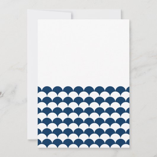 Nautical Waves Pattern Rehearsal Dinner Uitnodigin Kaart (Achterkant)