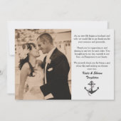 Nautical Weddenfoto Hartelijk dank Bedankkaart (Achterkant)