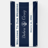 Nautical Wedding Banner 3' x 5' (Verticaal)