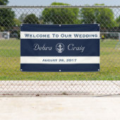 Nautical Wedding Banner 3' x 5' (Insitu)