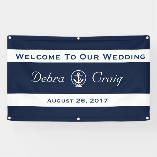 Nautical Wedding Banner 3' x 5' (Horizontaal)