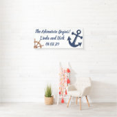 Nautical Wedding Banner Het avontuur begint (Insitu)