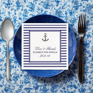 Nautical Wedding Bedankt Servetten
