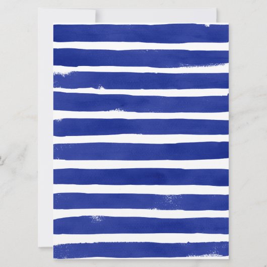 Nautical Wedding Blue Red Hydrangea slaat de datum Save The Date (Achterkant)