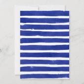 Nautical Wedding Blue Red Hydrangea Waterverf Kaart (Achterkant)