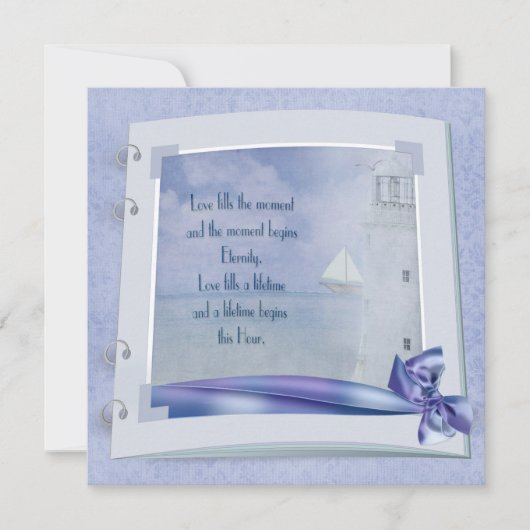 Nautical Wedding Book Kaart (Voorkant)