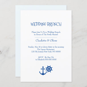 Nautical Wedding Brunch Uitnodiging