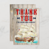  Nautical Wedding Dank je kaarten (Voorkant / Achterkant)