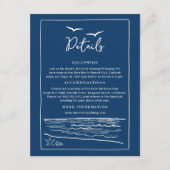  Nautical Wedding Details Card | Ocean & Seashells Informatiekaartje (Voorkant)