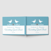 Nautical Wedding Duty Blue Sandpiper Guest Book Gastenboek (Volledig)