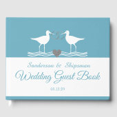 Nautical Wedding Duty Blue Sandpiper Guest Book Gastenboek (Voorkant)