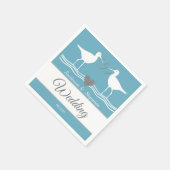 Nautical Wedding Duty Blue Sandpiper Servet (Hoek)