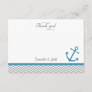 Nautical Wedding Hartelijk dank Bedankkaart