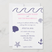 Nautical Wedding Invitation Kaart (Voorkant)