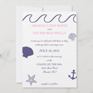 Nautical Wedding Invitation Kaart