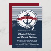 Nautical Wedding Invitation Kaart (Voorkant / Achterkant)