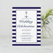 Nautical Wedding Invitation Kaart (Staand voorkant)