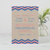 Nautical Wedding Invitation Kaart (Staand voorkant)