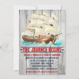 Nautical Wedding Invitations Kaart