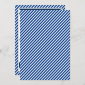 Nautical Wedding Invitations Navy Blue White Kaart (Voorkant / Achterkant)