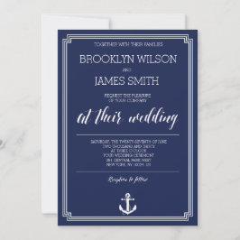 Nautical Wedding Invitations with White Lijst Kaart