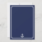 Nautical Wedding Invitations with White Lijst Kaart (Achterkant)