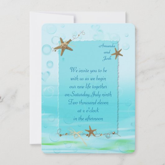 Nautical Wedding Invite Kaart (Voorkant)