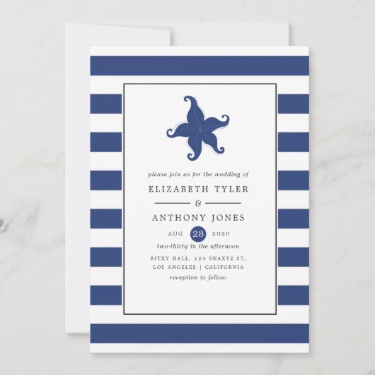 Nautical Wedding Kaart (Voorkant)