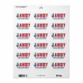  Nautical Wedding Labels (Full Sheet)