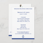 Nautical Wedding Maps and Directions Informatiekaartje (Voorkant / Achterkant)